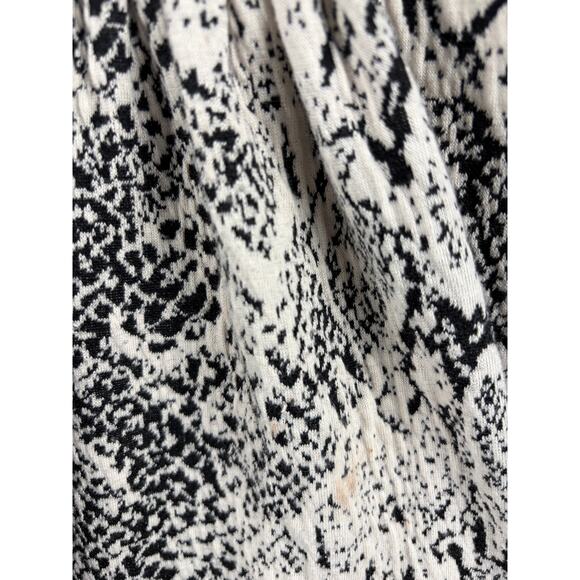 Calvin Klein Snake Print Shift Dress – Puff Sleeve Stretch – Tan/Black – Size 8P - Picture 7 of 8